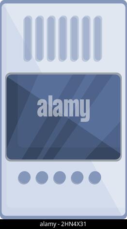 Intercom screen icon cartoon vector. Video system. Phone security Stock Vector