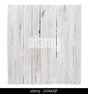 White wooden board background isolated on white Stock Photo
