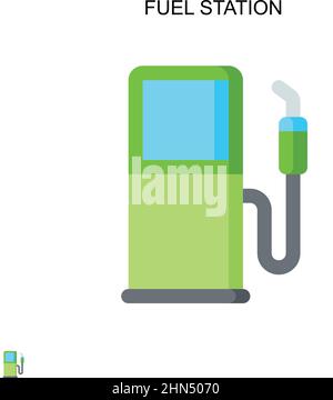 Fuel station Simple vector icon. Illustration symbol design template for web mobile UI element. Stock Vector