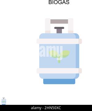 Biogas Simple vector icon. Illustration symbol design template for web mobile UI element. Stock Vector