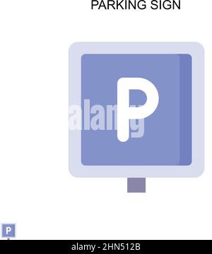 Parking sign Simple vector icon. Illustration symbol design template for web mobile UI element. Stock Vector