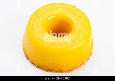 egg yolk candy with sugar, typical of Brazil and Portugal, called Quindim or Brisa de Liz. Stock Photo