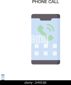 Phone call Simple vector icon. Illustration symbol design template for web mobile UI element. Stock Vector