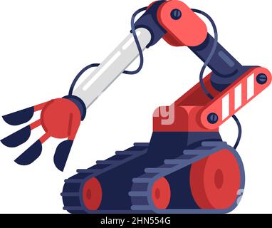 Vector illustration of a robot performing in front of an audience. The ...