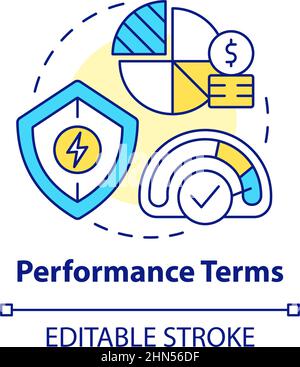 Performance terms concept icon Stock Vector