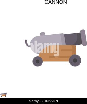 Cannon Simple vector icon. Illustration symbol design template for web mobile UI element. Stock Vector