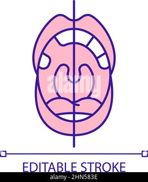 Dental implants installation RGB color icon Stock Vector