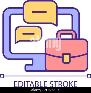 Messaging for collaboration RGB color icon Stock Vector