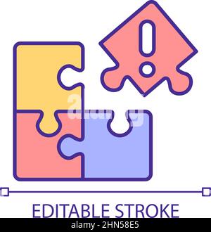 Team building issue RGB color icon Stock Vector