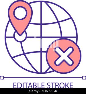 International communication limit RGB color icon Stock Vector