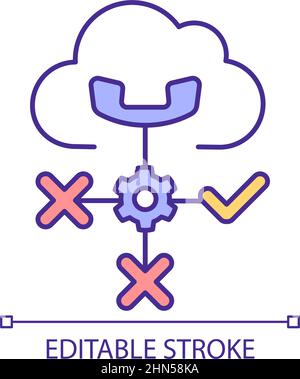 Improve call transferring RGB color icon Stock Vector