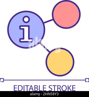 Information network RGB color icon Stock Vector