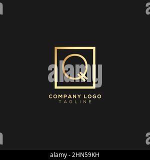 Abstract premium linear letter Q logo icon design modern minimal style illustration. Stock Vector