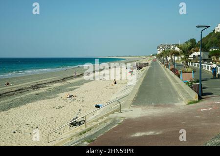 Donville-les-Bains beach (Manche, Normandy, France,Europe) Stock Photo