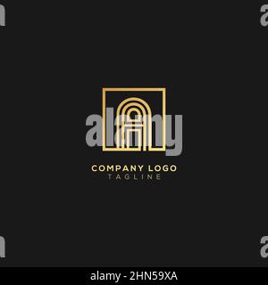 Abstract premium linear letter A logo icon design modern minimal style illustration. Stock Vector