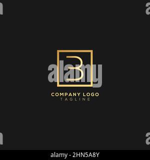 Abstract premium linear letter B logo icon design modern minimal style illustration. Stock Vector
