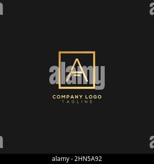 Abstract premium linear letter A logo icon design modern minimal style illustration. Stock Vector