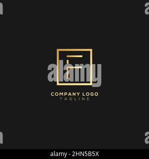 Abstract premium linear letter F logo icon design modern minimal style illustration. Stock Vector
