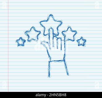 Customer review, Usability Evaluation, Feedback, Rating system isometric concept. sketch style. Vector illustration Stock Vector