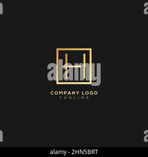 Abstract premium linear letter H logo icon design modern minimal style illustration. Stock Vector