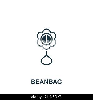Beanbag icon. Monochrome simple Beanbag icon for templates, web design and infographics Stock Vector