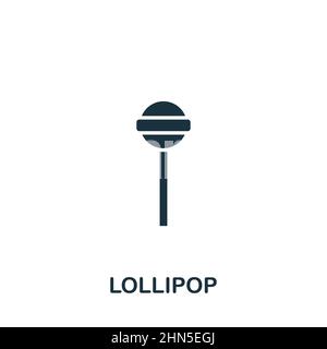 Lollipop icon. Monochrome simple Lollipop icon for templates, web design and infographics Stock Vector