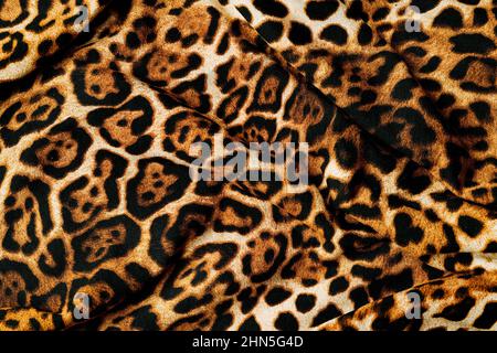 closeup of a panther print fabric to be used as a background Stock Photo
