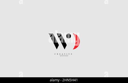 Alphabet letters Initials Monogram logo WD DW W D Stock Vector