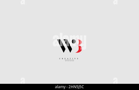Alphabet letters Initials Monogram logo WB BW W B Stock Vector