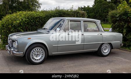Vintage Italian saloon car. An automobile from the 1970's. Stylish yet subtle. Classic lines of the era. Stock Photo