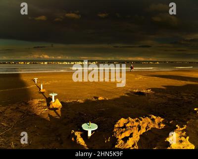 still some lights before the night... Stock Photo