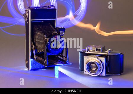 AGFA Anastigmat Jgestar - old vintage analoge Camera, Medium format with long time expsoure Stock Photo