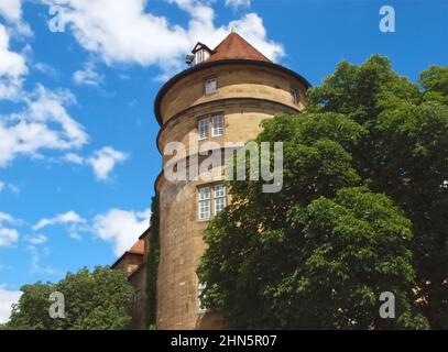 Big old castle in Stuttgart in Germany Stock Photo