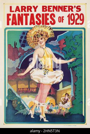 Larry Benner's Fantasies of 1929 (1929). Theater Poster. Stock Photo