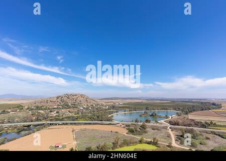 Panoramic views from the castle of Medellín. Stock Photo