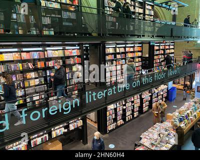 Maastricht (Boekhandel Dominicanen), Netherlands - February 13. 2022: View inside medieval Dominican Church converted into bookstore Stock Photo