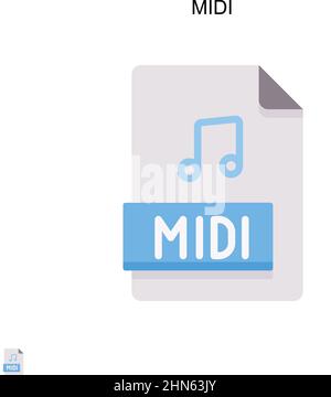 Midi Simple vector icon. Illustration symbol design template for web mobile UI element. Stock Vector