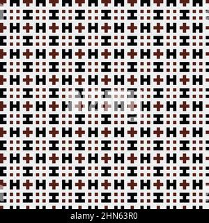 Abstract Cross-Pattern Dotted generative computational art illustration Stock Vector