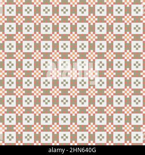 Abstract Cross-Pattern Dotted generative computational art illustration Stock Vector