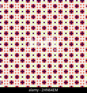 Abstract Cross-Pattern Dotted generative computational art illustration Stock Vector