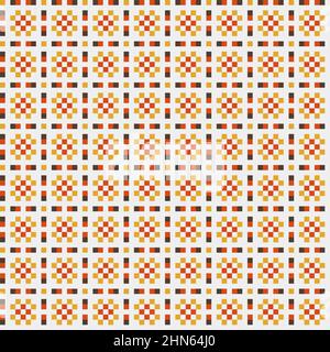 Abstract Cross-Pattern Dotted generative computational art illustration Stock Vector