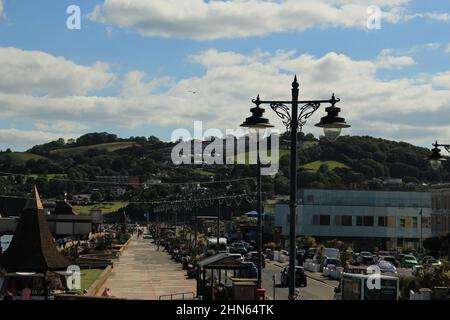 Teignmouth seafront on a sunny summers afternoon (Devon, England) Stock Photo