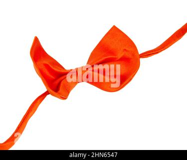 Bow tie orange elegant isolated on the white background Stock Photo