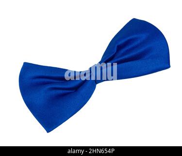 Bow tie blue elegant isolated on the white background Stock Photo