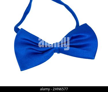 Bow tie blue elegant isolated on the white background Stock Photo
