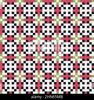 Abstract Cross-Pattern Dotted generative computational art illustration Stock Vector