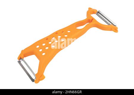 Vegetable slicer isolated on white background. Vegetable peeler tool isolated. Stock Photo