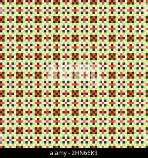 Abstract Cross-Pattern Dotted generative computational art illustration Stock Vector
