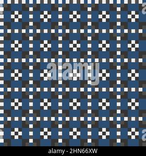 Abstract Cross-Pattern Dotted generative computational art illustration Stock Vector