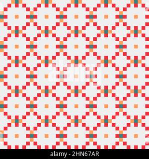 Abstract Cross-Pattern Dotted generative computational art illustration Stock Vector